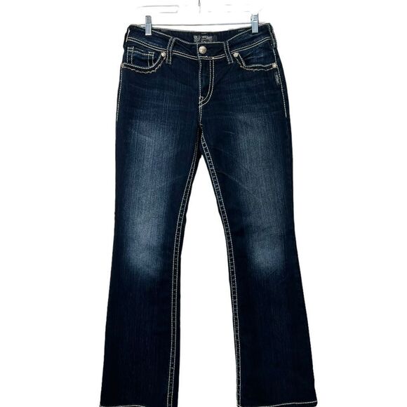 Silver jeans Suki flap Mid Rise Curvy Fit Indigo Wash Bootcut Size W30/L32 - Picture 2 of 16